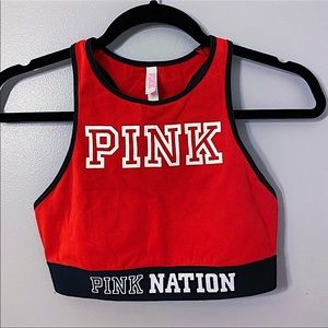 VS PINK RED SPORTS BRA